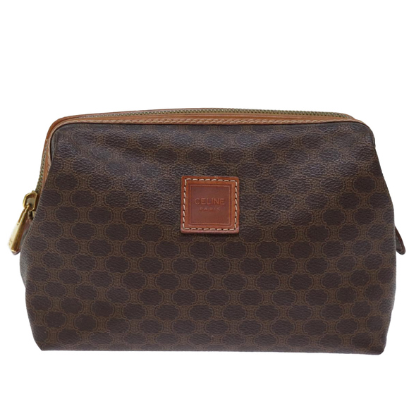 CELINE Macadam Canvas Pouch PVC Brown Auth yk12385 - Picture 13 of 16